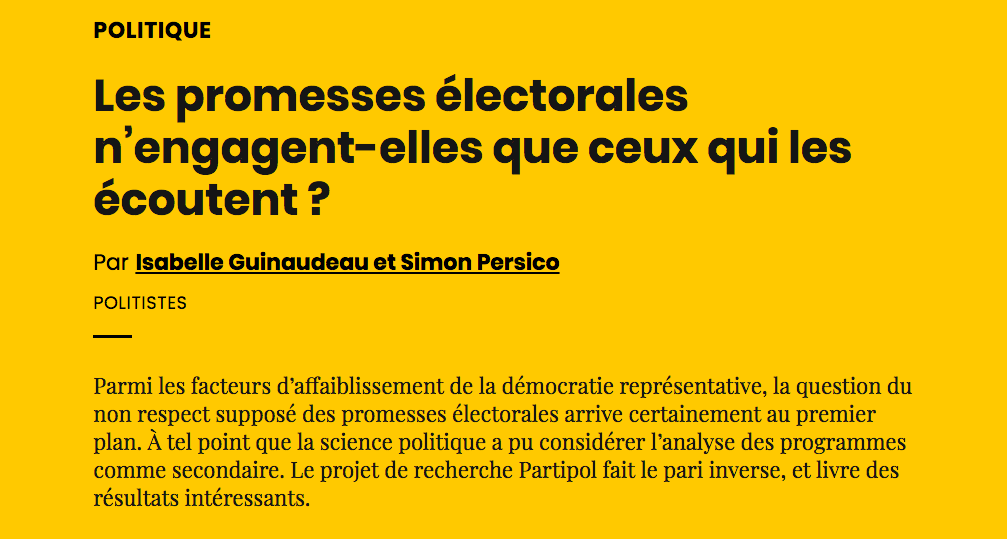Les promesses électorales n’engagent-elles que ceux qui les écoutent