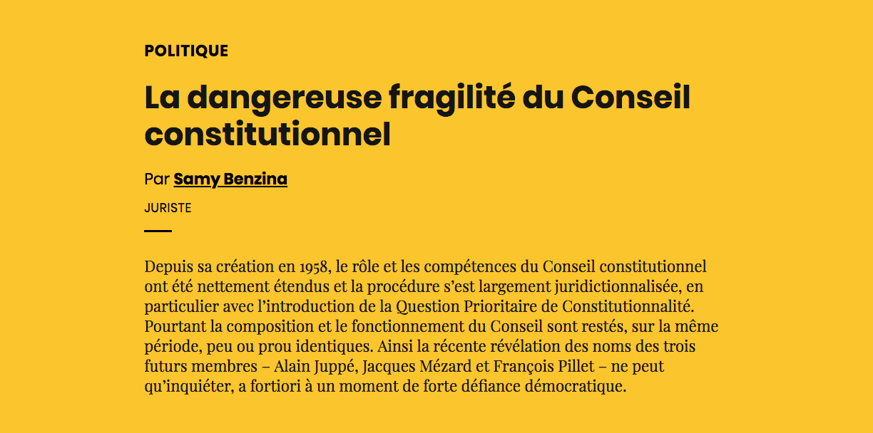 La dangereuse fragilité du Conseil constitutionnel | AOC media - Analyse Opinion Critique