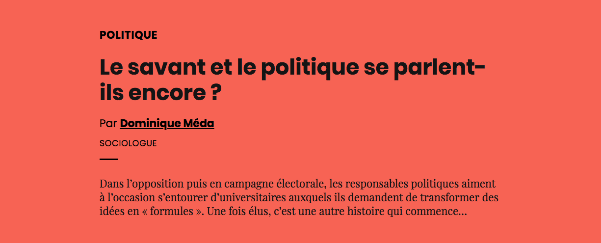 Le savant et le politique se parlent-ils encore ? - AOC media
