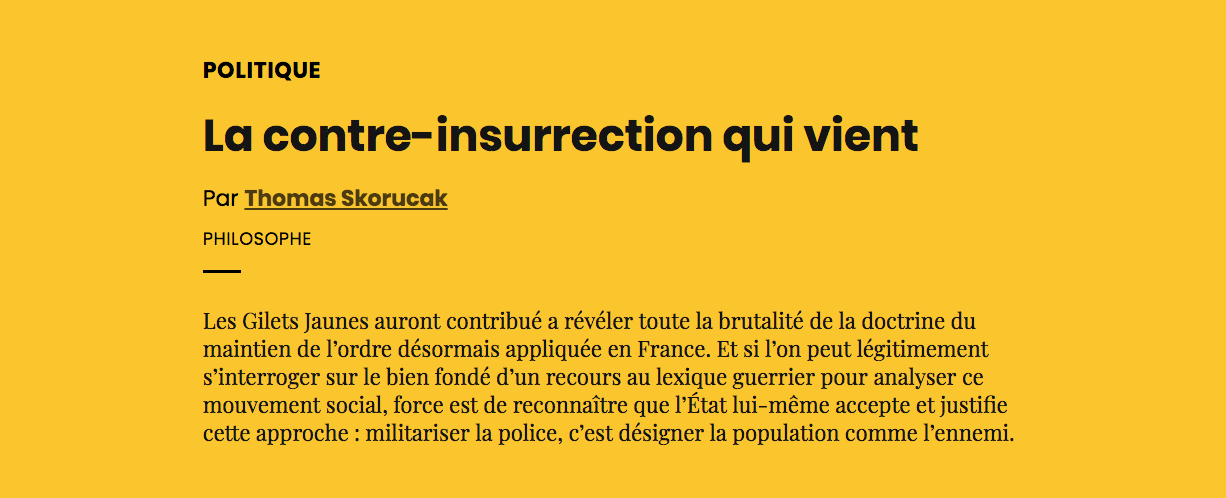 La contre-insurrection qui vient - AOC media