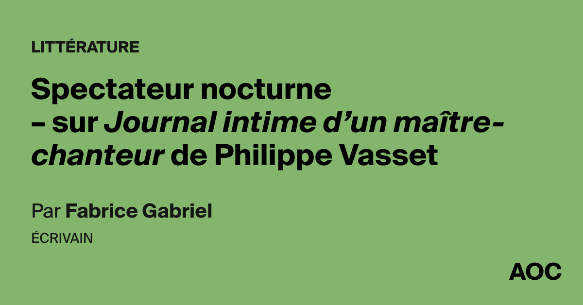 Night Spectator – on Diary of a Blackmailer by Philippe Vasset