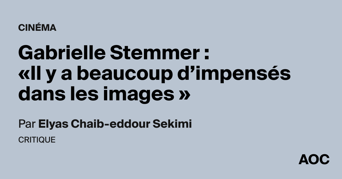Gabrielle Stemmer : «Il y a beaucoup d’impensés dans les images »