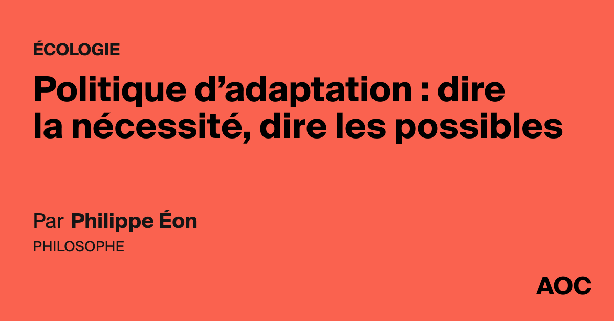 Politique d’adaptation : dire la nécessité, dire les possibles