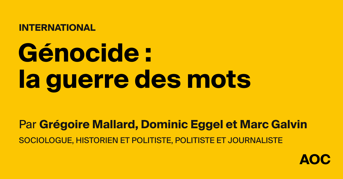 Génocide : la guerre des mots