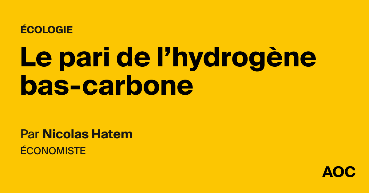 Le pari de l’hydrogène bas-carbone