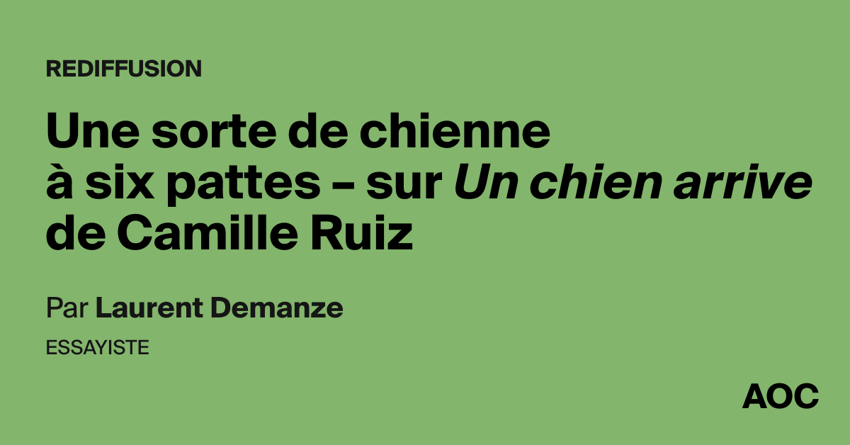 Une sorte de chienne à six pattes – sur Un chien arrive de Camille Ruiz