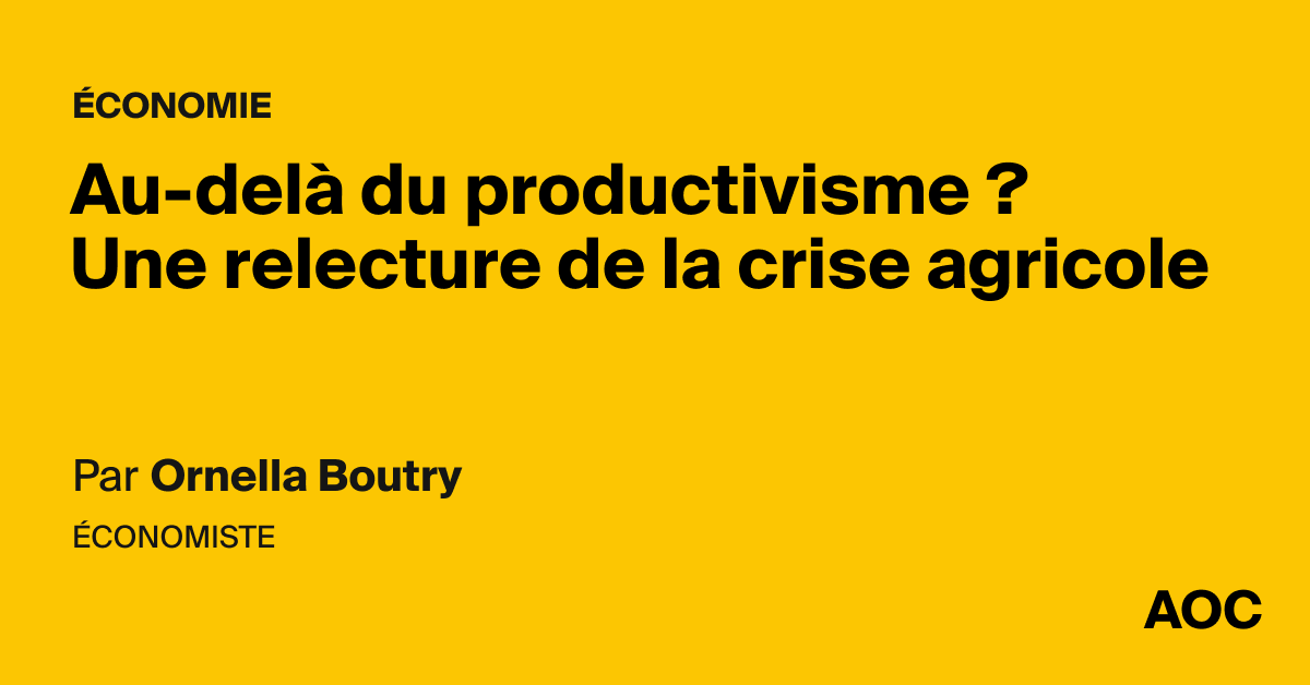 Au-delà du productivisme ? Une relecture de la crise agricole